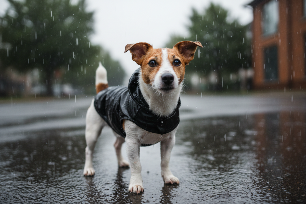 Moki Bär Cappotto Impermeabile Per Barboncino Nano Con Gambe E Cappuccio - Nero