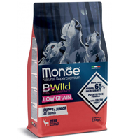 Monge - BWild Dog - Low Grain - All Breeds - Puppy&Junior - Cervo - 2.5 kg