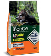 Monge - BWild Dog - Grain Free - All Breeds Puppy&Junior - Anatra - 2.5 kg