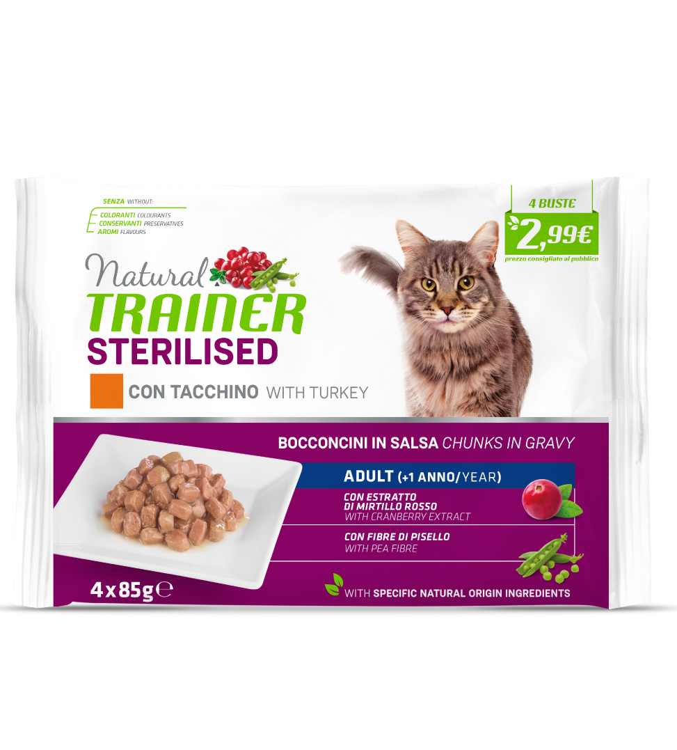 Trainer Natural - Sterilizzato - FlowPack - 4 buste da 85g