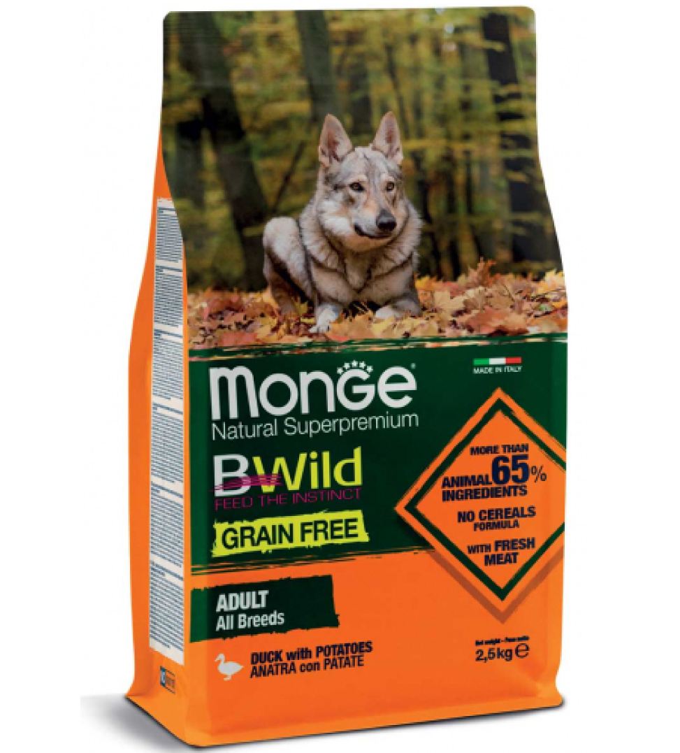Monge - BWild Dog - Grain Free - All Breeds - Adult - 2.5 kg