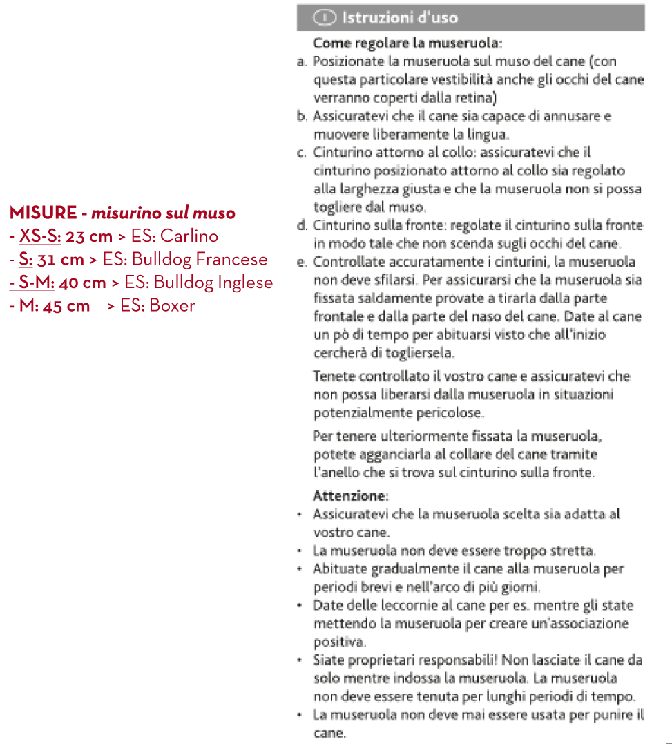 Trixie - Museruola per Muso Corto - S