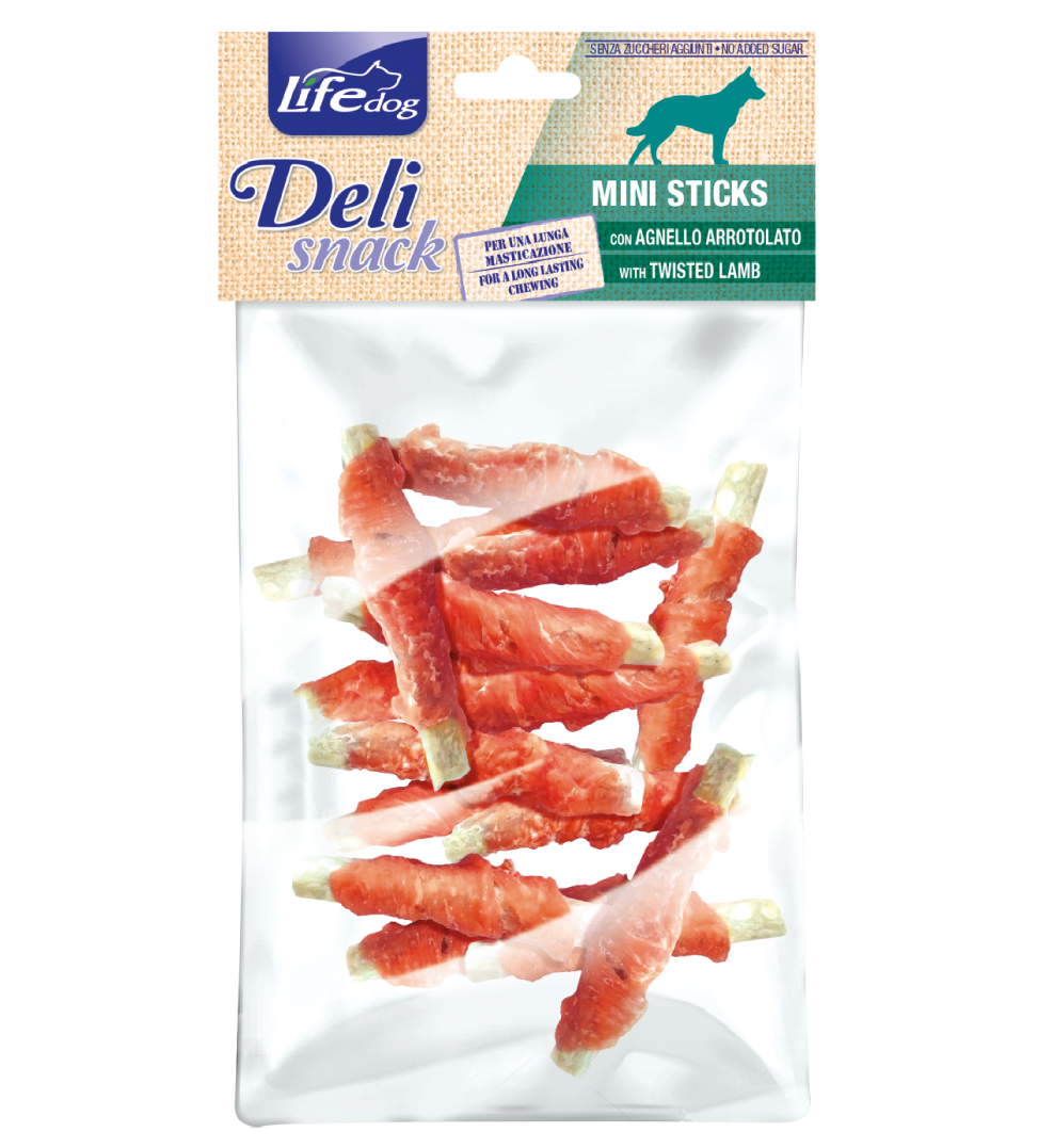 LifeDog - Deli Snack - Ministick con Carne Essiccata - 100gr