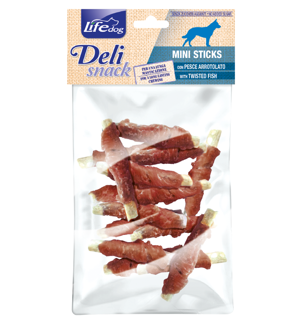 LifeDog - Deli Snack - Ministick con Carne Essiccata - 100gr