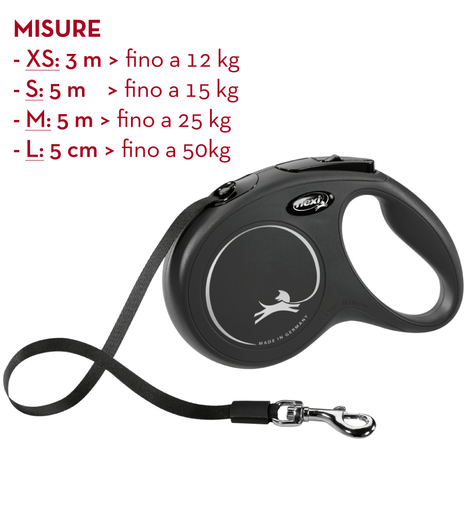 Flexi - New Classic - Guinzaglio in Fettuccia - L