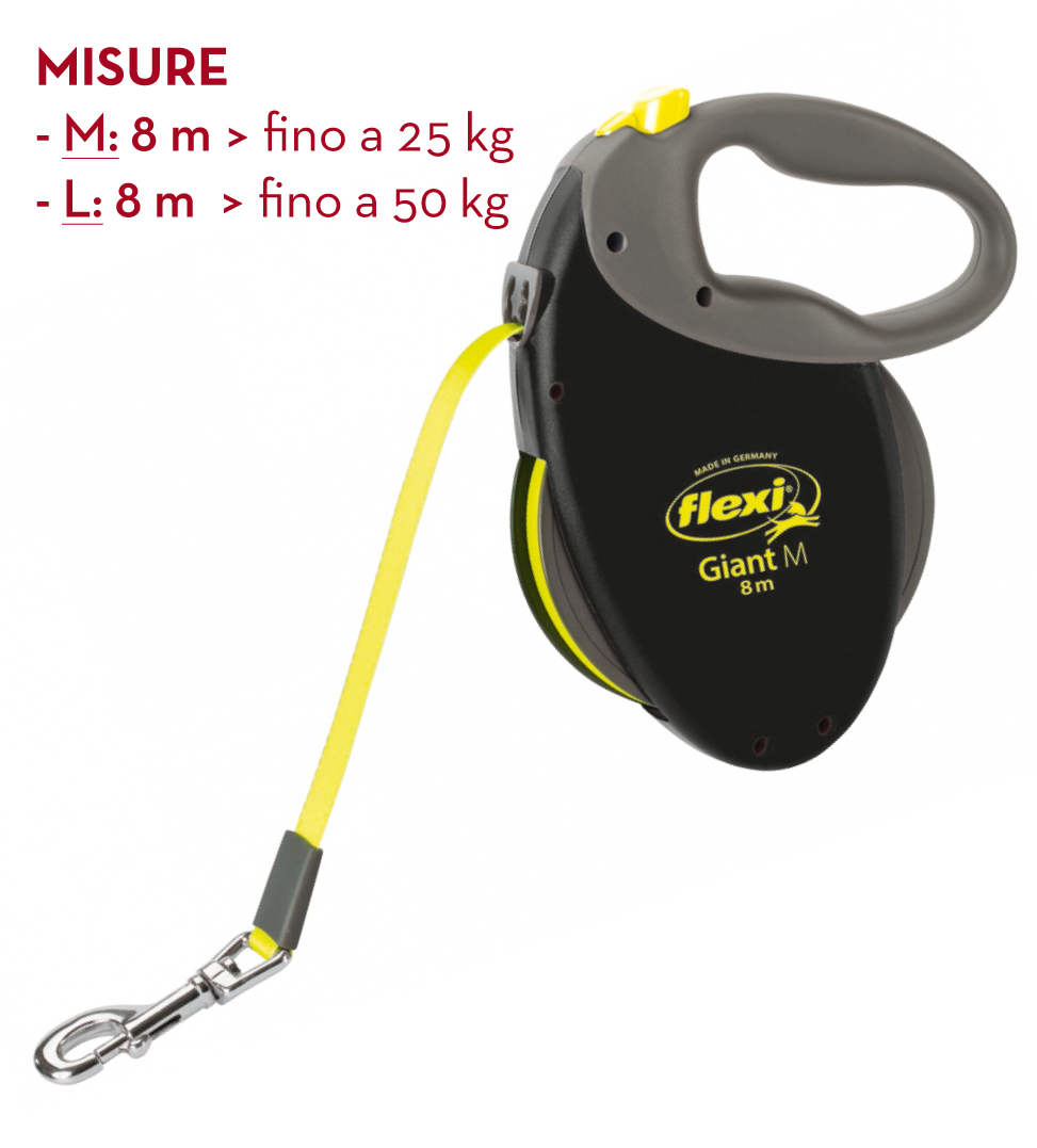 Flexi Giant Neon - Guinzaglio in Fettuccia - L