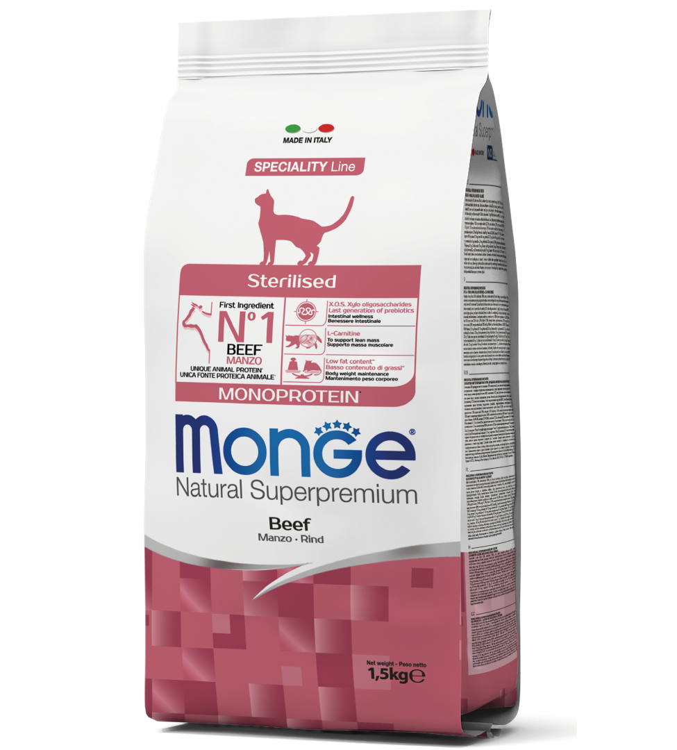 Monge Cat - Natural Superpremium - Adult - Sterilised - 1.5 kg