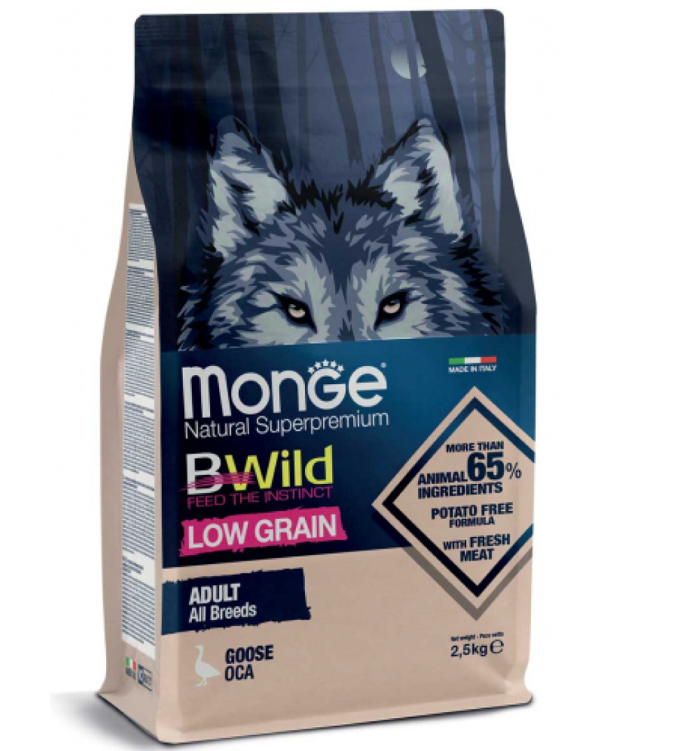 Monge - BWild Dog - Low Grain - All Breeds - Adult - 2.5 kg