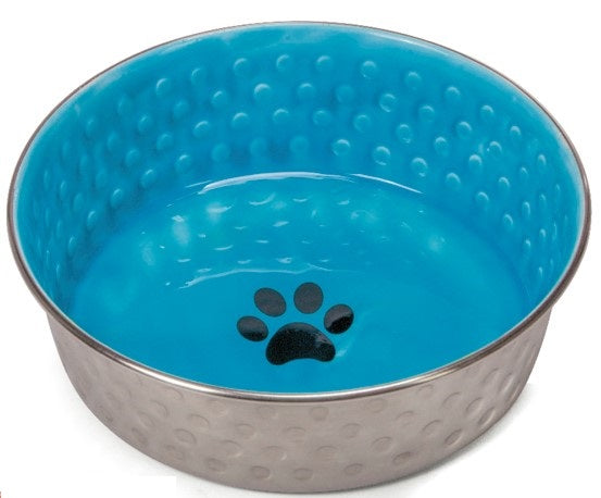 Imac - Ciotola Acciaio - Bordo in Gomma e Finitura in Ceramica - 0.4 L