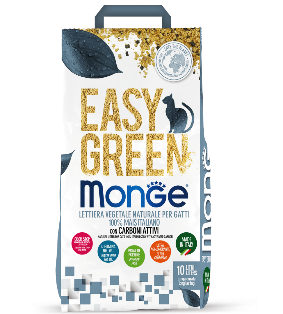 Monge - Easy Green - 100% Mais e Carboni Attivi - 3.8kg