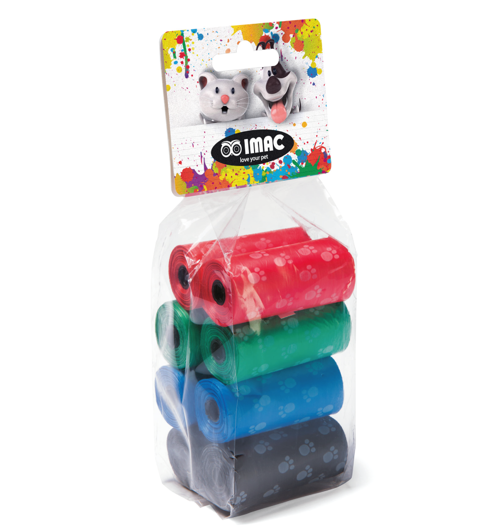 Imac - Sacchetti igienici - 8 rotoli da 20 sacchetti