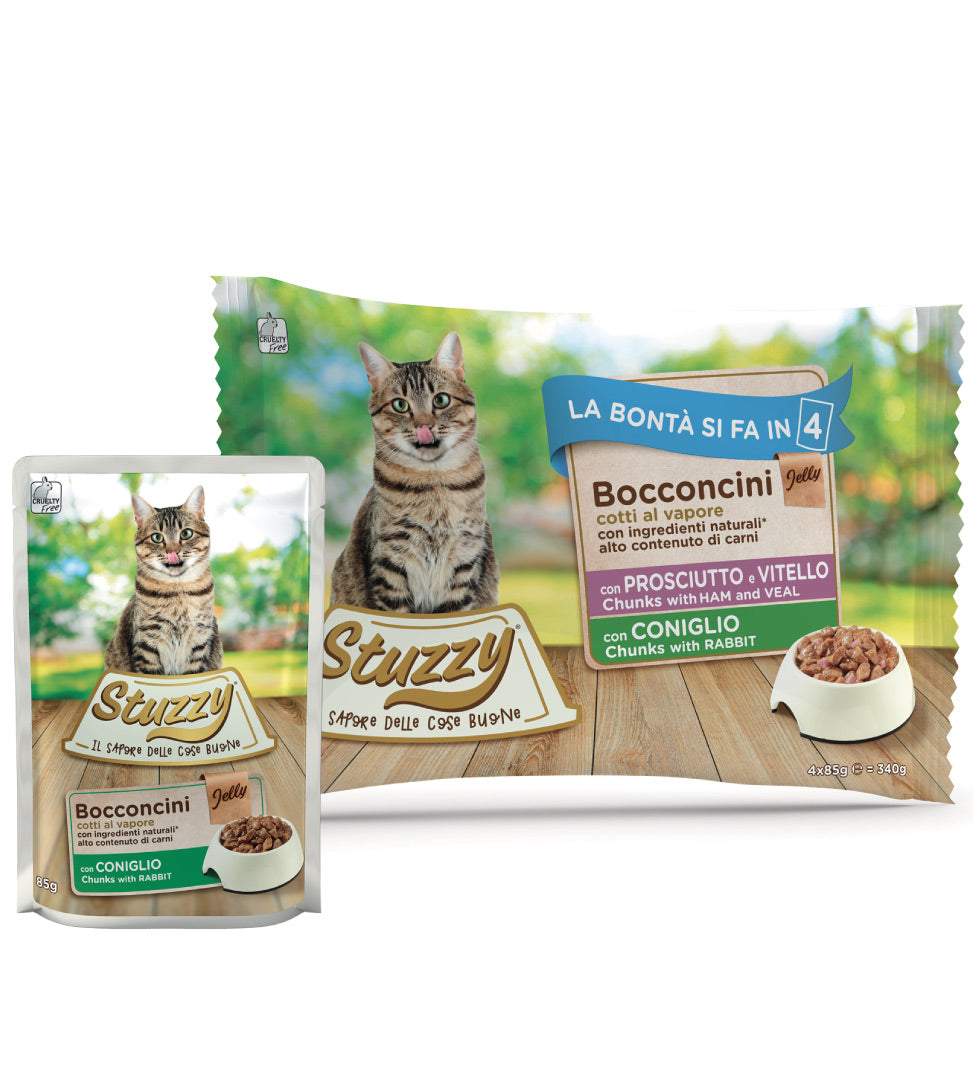 Stuzzy Cat - Bocconi - Flowpack - 4 buste da 85g