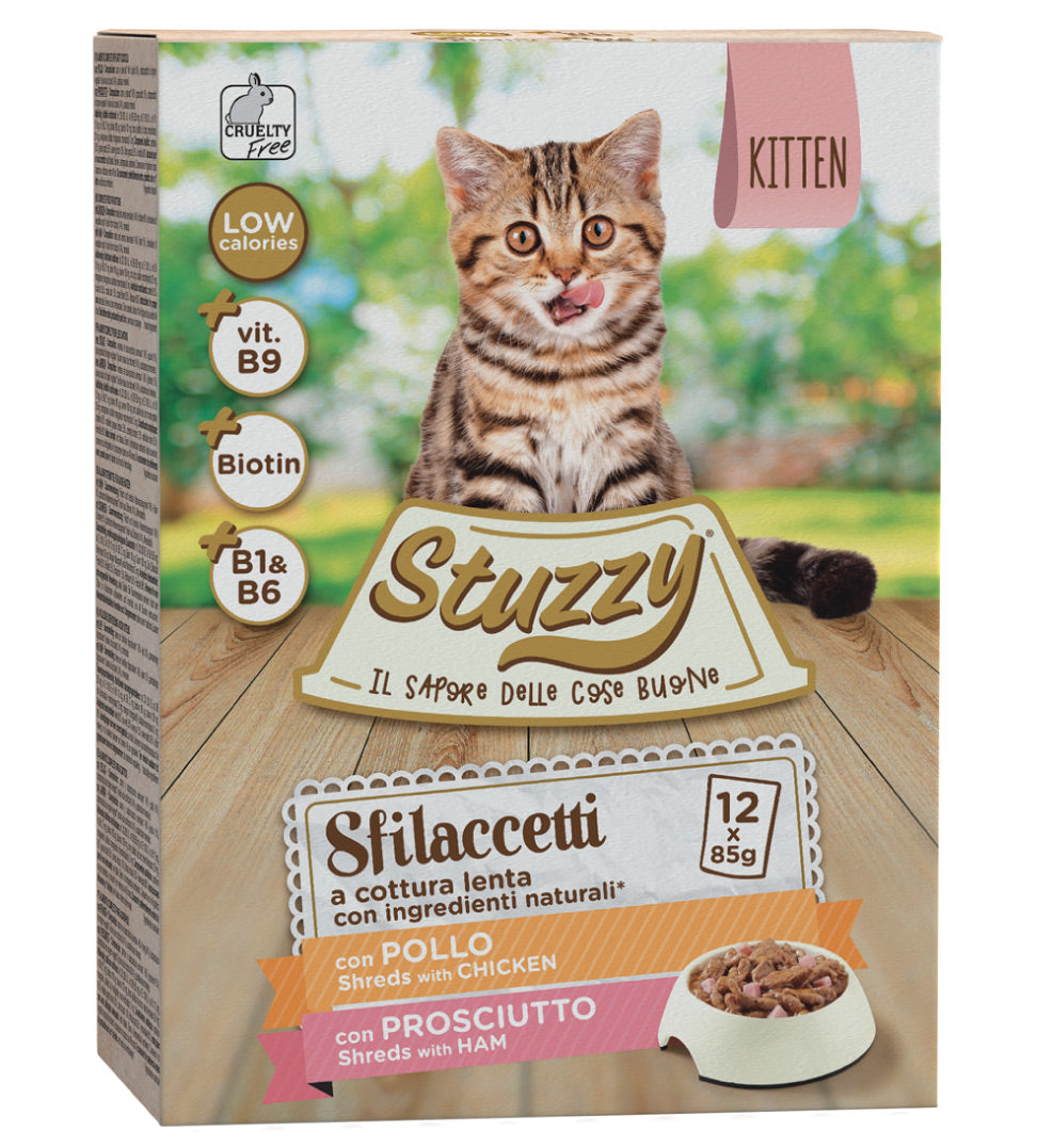 Stuzzy Cat - Sfilaccetti - Kitten - 85g x 12 buste