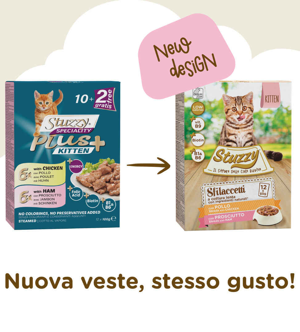 Stuzzy Cat - Sfilaccetti - Kitten - 85g x 12 buste