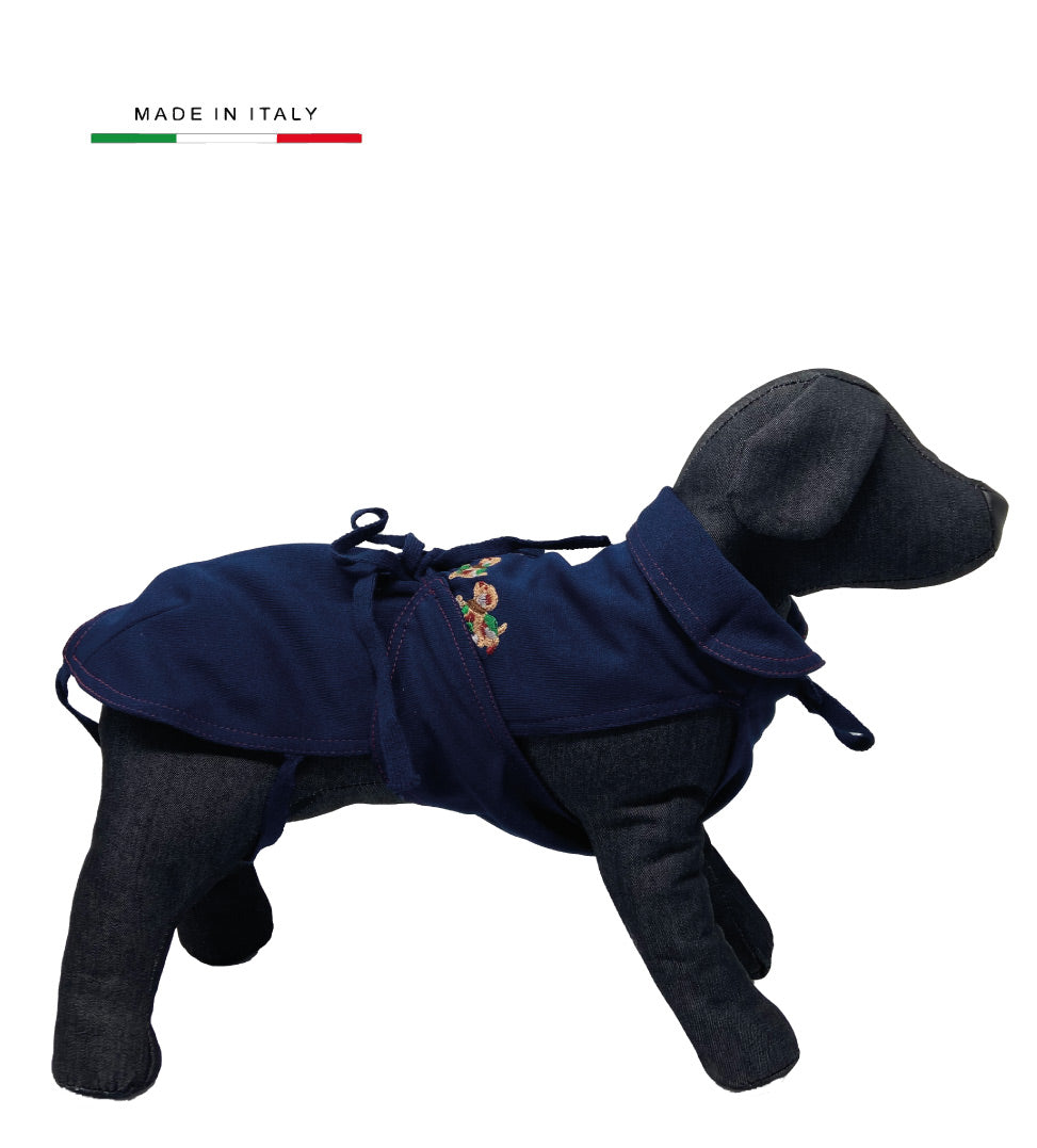 Impermeabile Double Face con Disegno cani