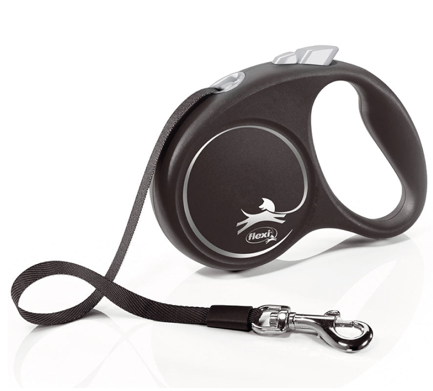 Flexi - Black Design - Guinzaglio in Fettuccia - S