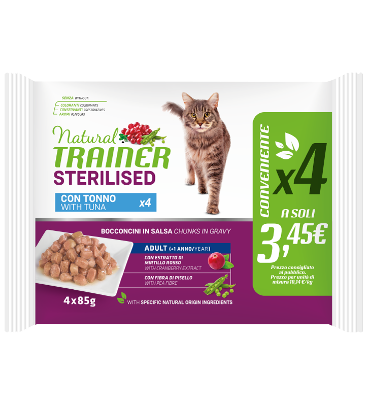 Trainer Natural - Sterilizzato - FlowPack - 4 buste da 85g