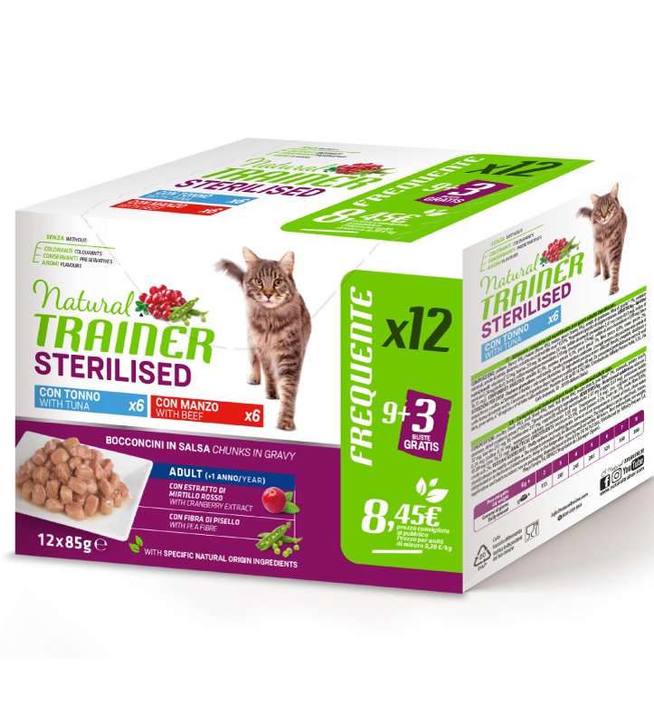 Trainer Natural - Sterilizzato - Multipack - 12 buste da 85g