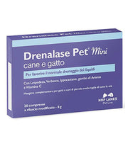 NBF - Drenalase Pet Mini Cane/Gatto - 20 compresse da 800mg