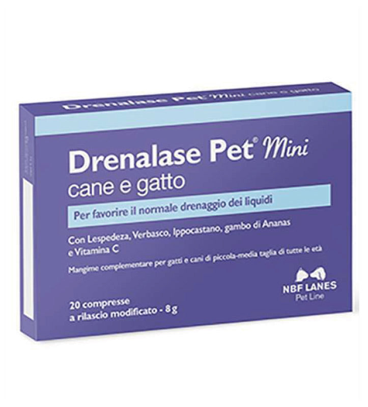 NBF - Drenalase Pet Mini Cane/Gatto - 20 compresse da 800mg