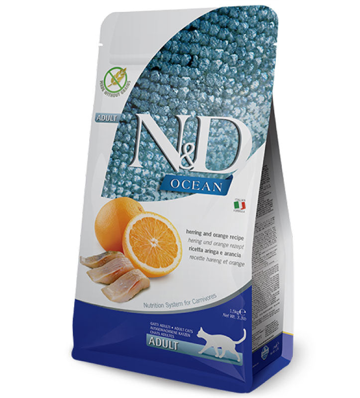 Farmina - N&D Ocean Cat - Adult - Aringa/Arancia - 1.5kg