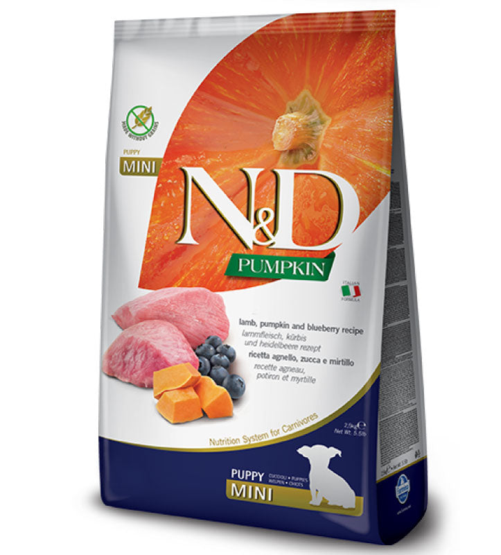 Farmina - N&D Pumpkin Dog - Mini Puppy - Agnello/Mirtillo - 2.5kg