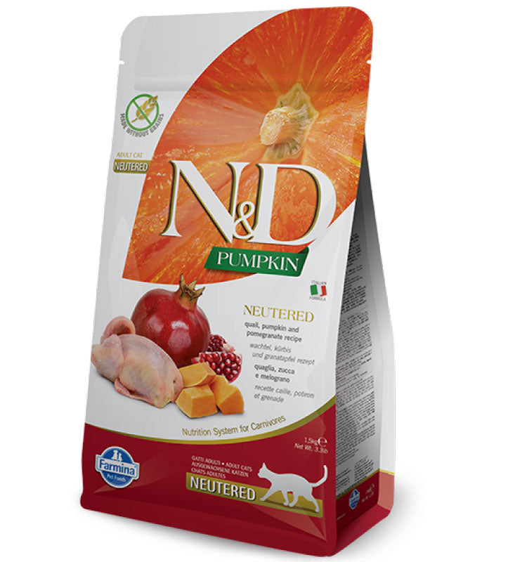 Farmina - N&D Pumpkin Cat - Neutered - Quaglia/Melograno - 1.5kg