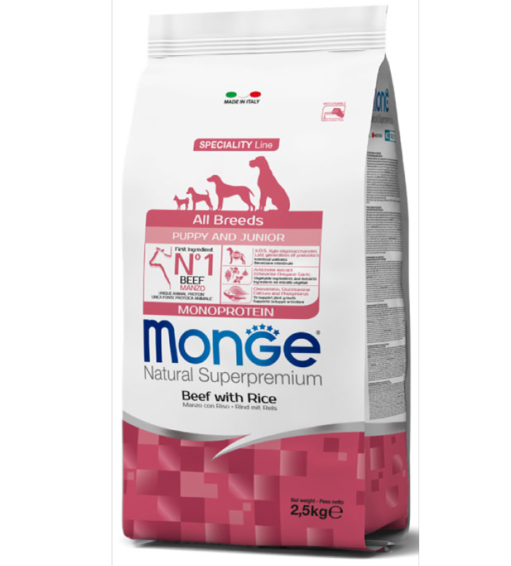 Monge - Natural Superpremium - All Breeds - Puppy&Junior - 2.5 kg