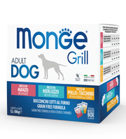 Monge Dog - Grill - Adult - Multipack - 100gr x 12 buste