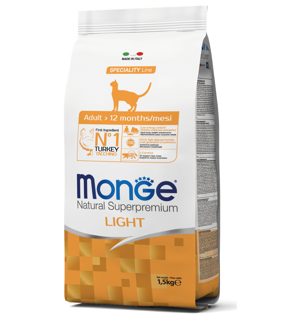 Monge Cat - Natural Superpremium - Light - 1.5 kg