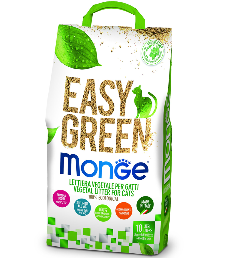 Monge - Easy Green - Lettiera vegetale e agglomerante - 3.8kg