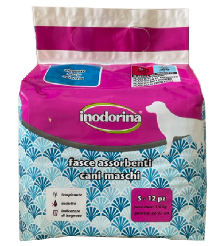 Inodorina - Pannolini/Fasce per Cani Maschio - S