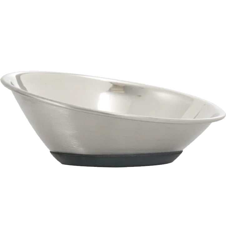 Flamingo - Ciotola per Gatti in Acciaio - Inclinata e Antiscivolo - 300ml