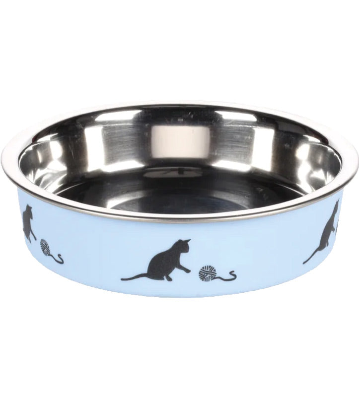 Flamingo - Ciotola per Gatti in Acciaio - Kena Antiscivolo - 160ml
