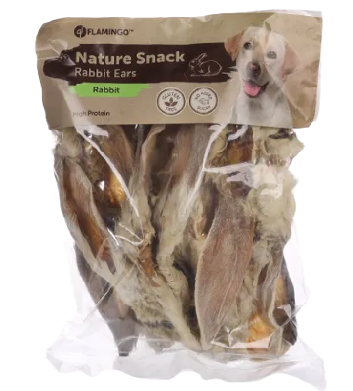 Flamingo - Nature Snack - Orecchie di Coniglio con Pelo - 200gr