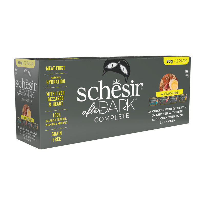 Schesir Cat - After Dark - Filetti in Brodo - Variety Pack - 12x80gr
