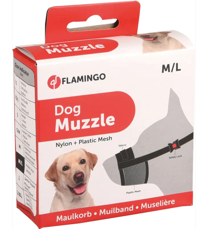 Flamingo - Museruola in Poliestere - Inserti in Rete - XL