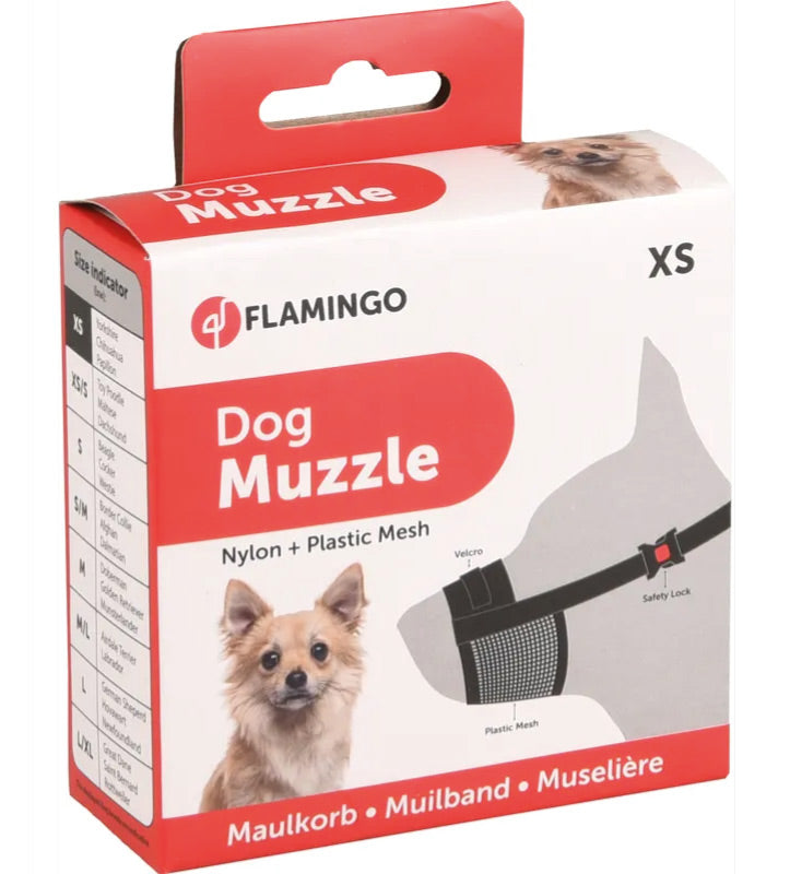 Flamingo - Museruola in Poliestere - Inserti in Rete - XXS