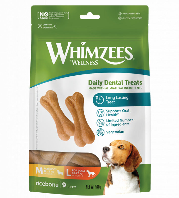 Whimzees - Snack Dentale Vegetale - Osso di Riso