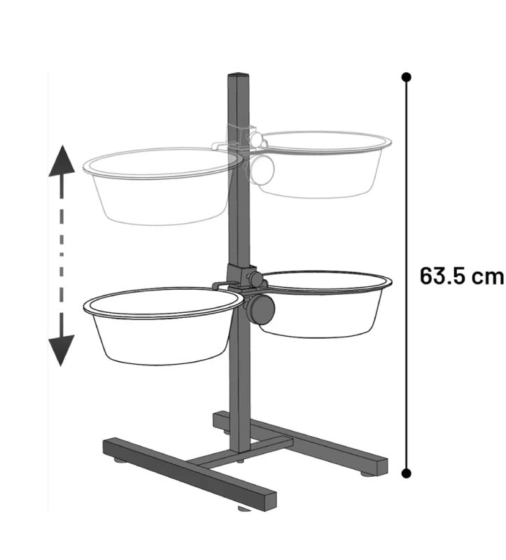 Flamingo - Supporto per Ciotole Otis - 2x2.5L