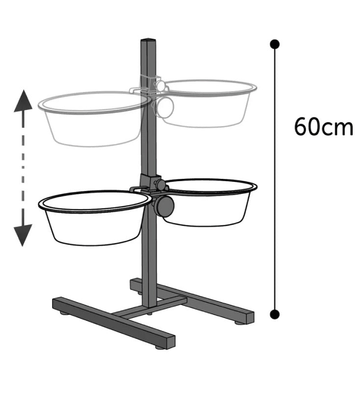 Flamingo - Supporto per Ciotole Otis - 2x2.5L