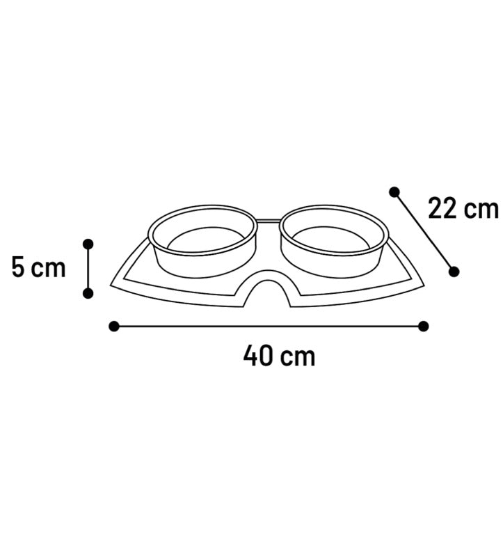 Flamingo - Set Ciotole con Sottociotola - 2x410ml