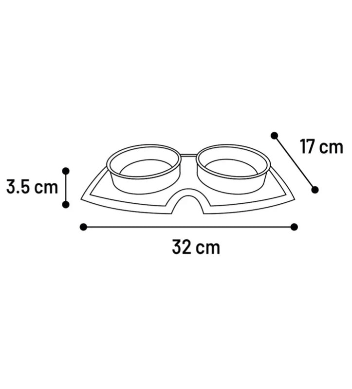 Flamingo - Set Ciotole con Sottociotola - 2x210ml