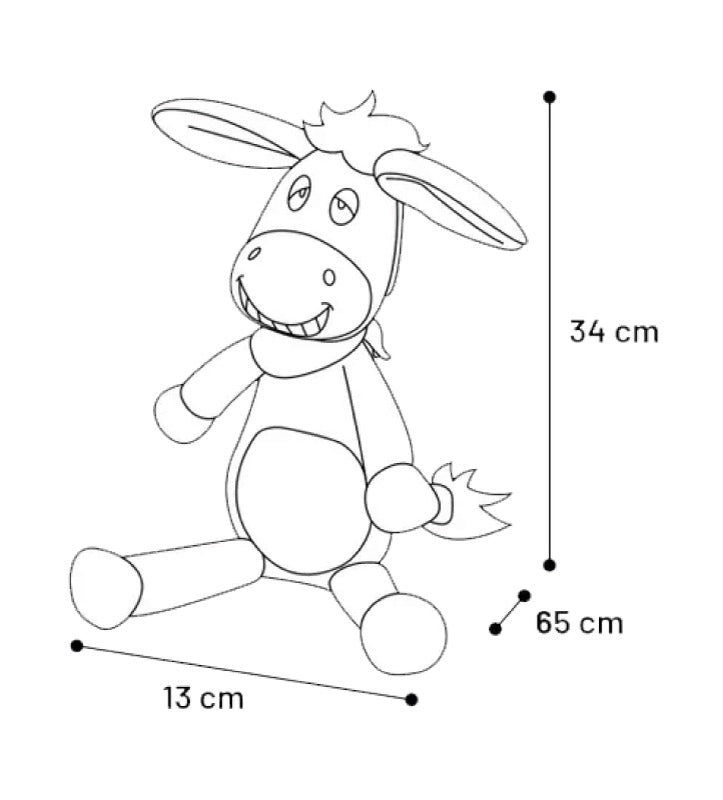 Flamingo - Peluche - Asino Molly - 34cm