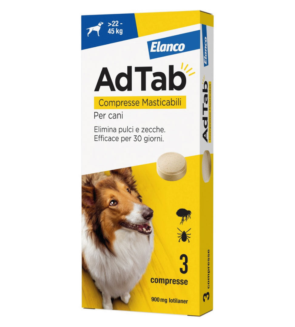 Elanco - AdTab Cani - Da 22 a 45 kg - 3 compresse