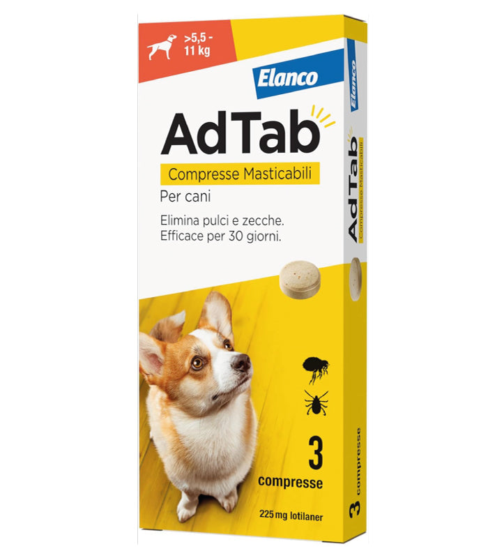 Elanco - AdTab Cani - Da 5 a 11 kg - 3 compresse