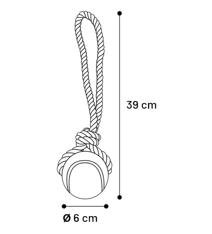 Flamingo - Corda con Palla Tennis - ø6cm/39cm