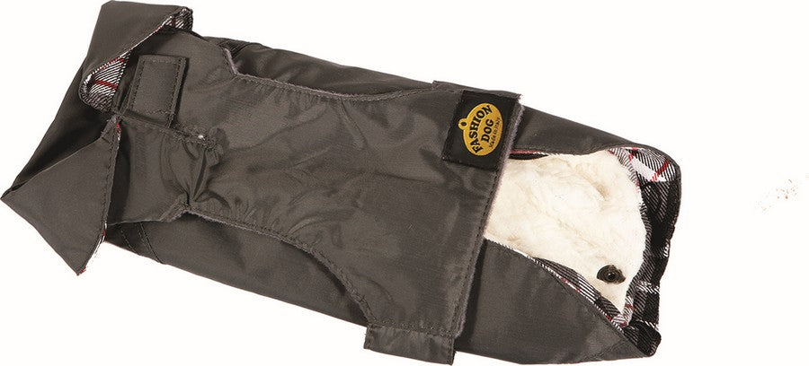 Fashion Dog - Cappotto Impermeabile - con Imbottitura Staccabile - Grigio - ULTIME TAGLIE