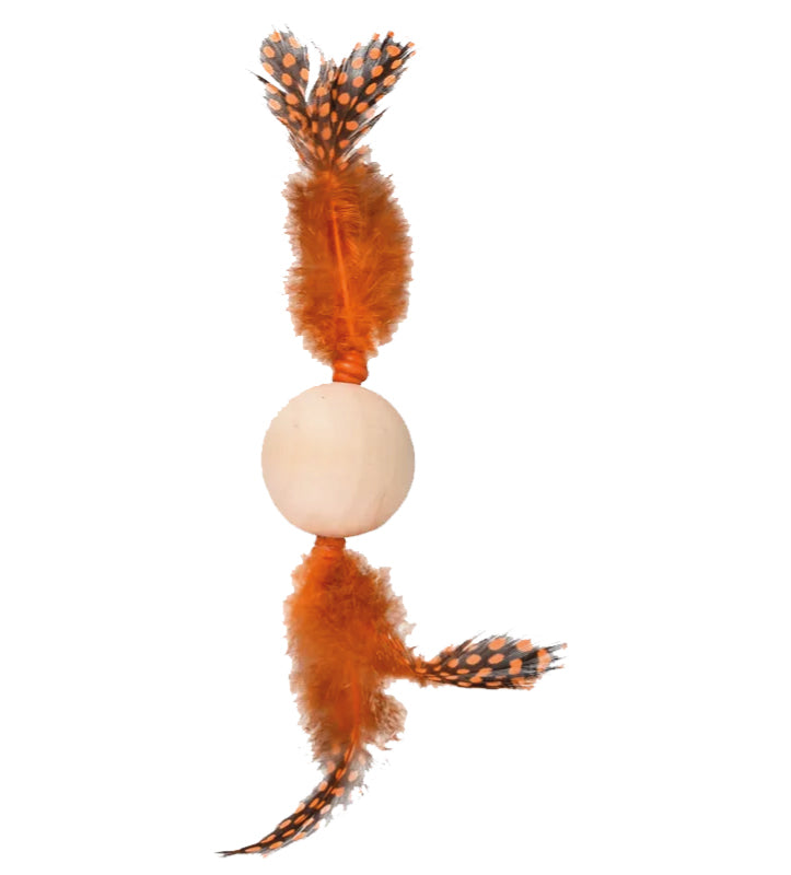 Flamingo - Palla in Legno - con Piume