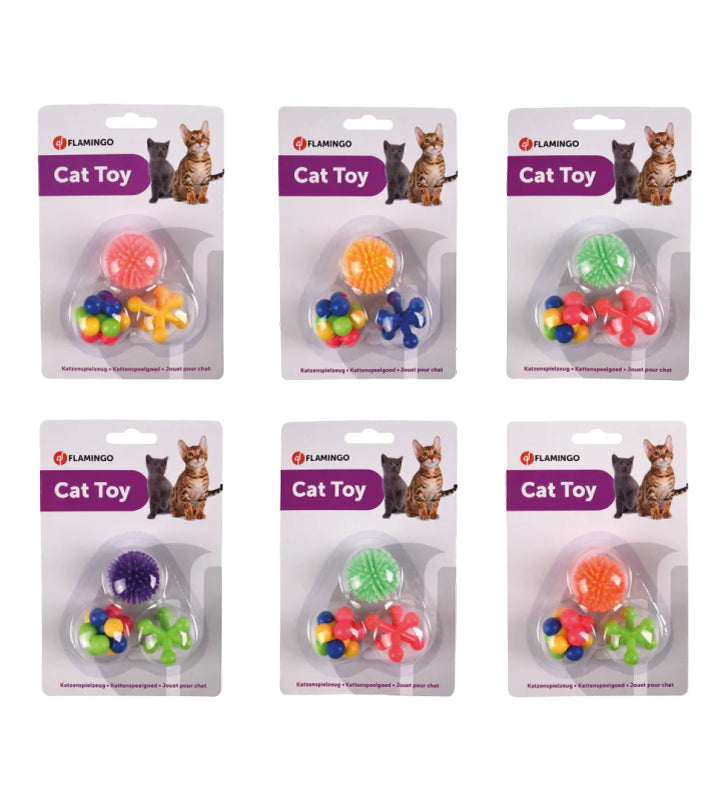 Flamingo - Set di Palline in Gomma - 3 pezzi